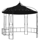 vidaXL Round Gazebo 300x290 cm White