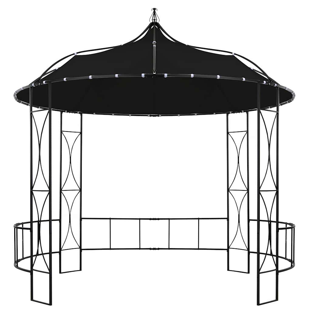 vidaXL Round Gazebo 300x290 cm White
