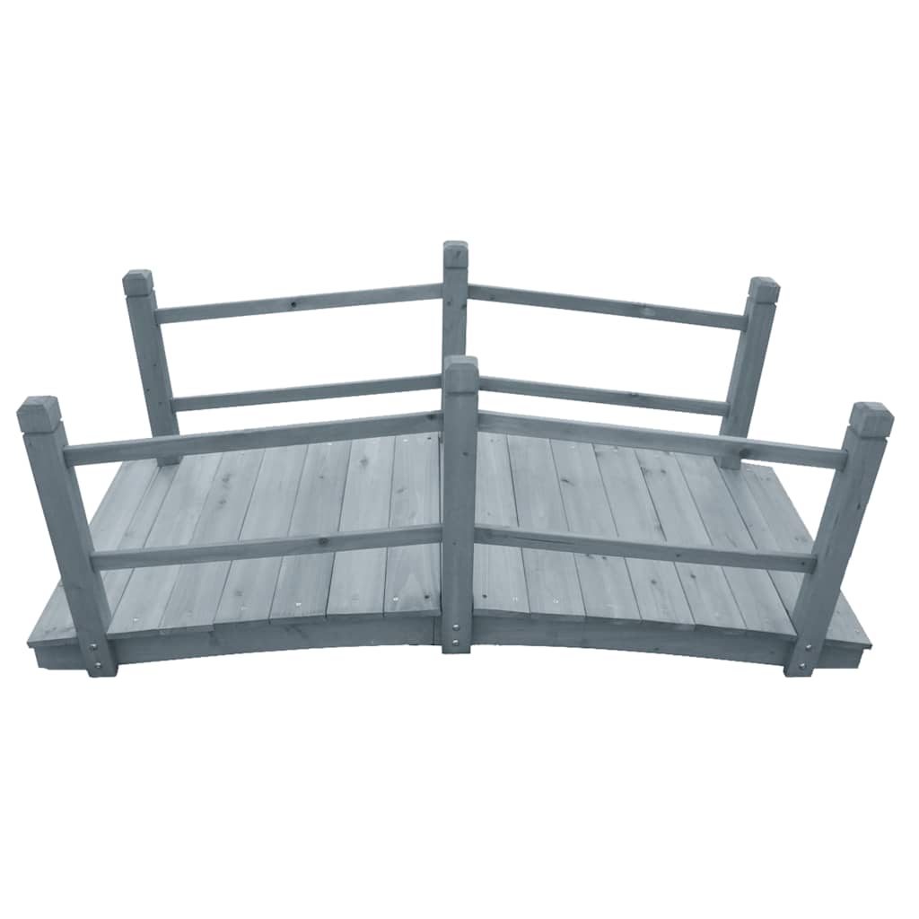 vidaXL Tuinbrug 140x60x56 cm massief vurenhout grijs