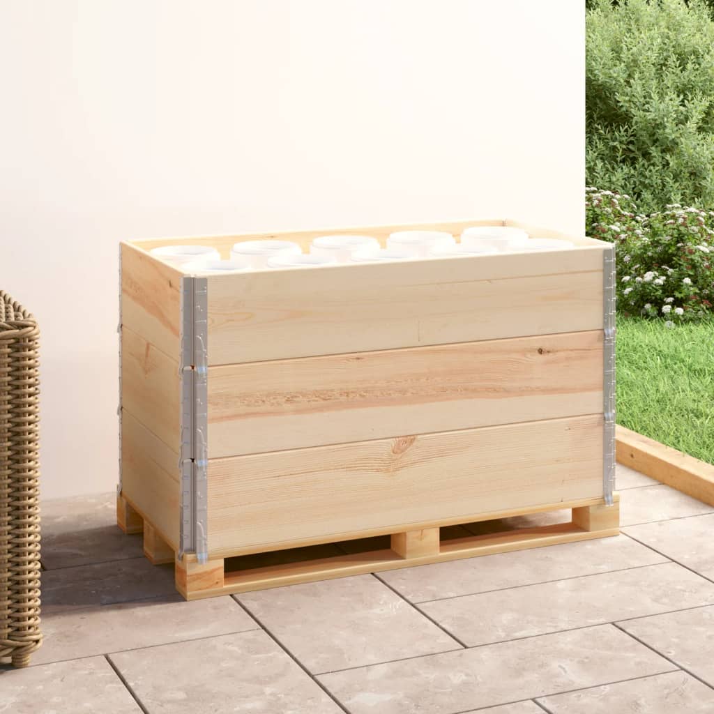 vidaXL Pallet Collars 3 pcs 60x80 cm Solid Pine Wood