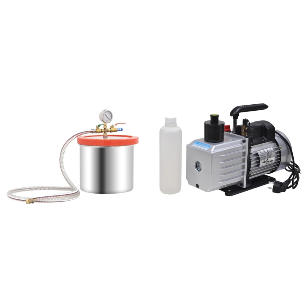 vidaXL Vacuum Chamber with 2-Stage Pump 3.7 L