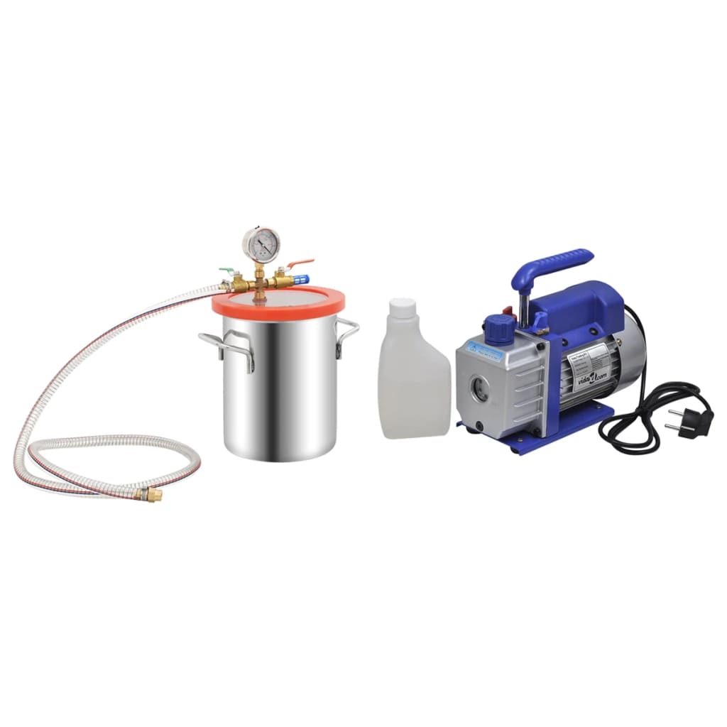 vidaXL Vacuum Chamber with 1-Stage Pump 3.7 L