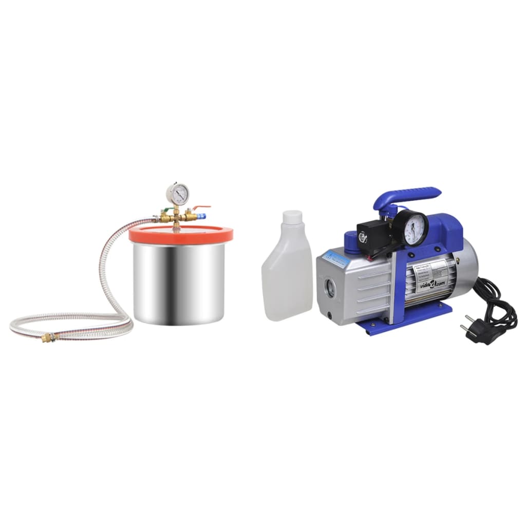 vidaXL Vacuümkamer met 1-traps pomp 3,7 L