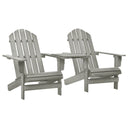 vidaXL Adirondack Garden Chairs with Table Solid Firwood White