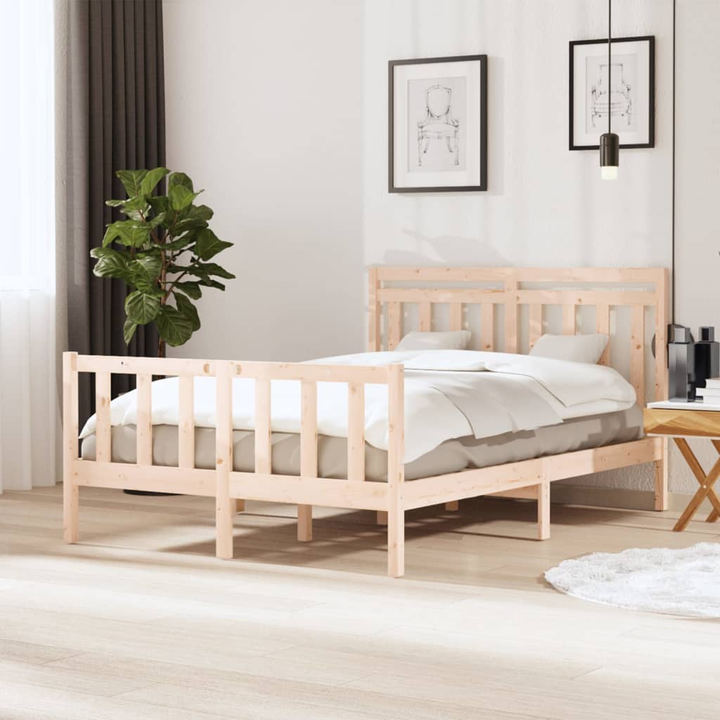 vidaXL Bedframe massief hout 75x190 cm