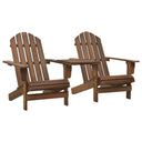 vidaXL Adirondack Garden Chairs with Table Solid Firwood White