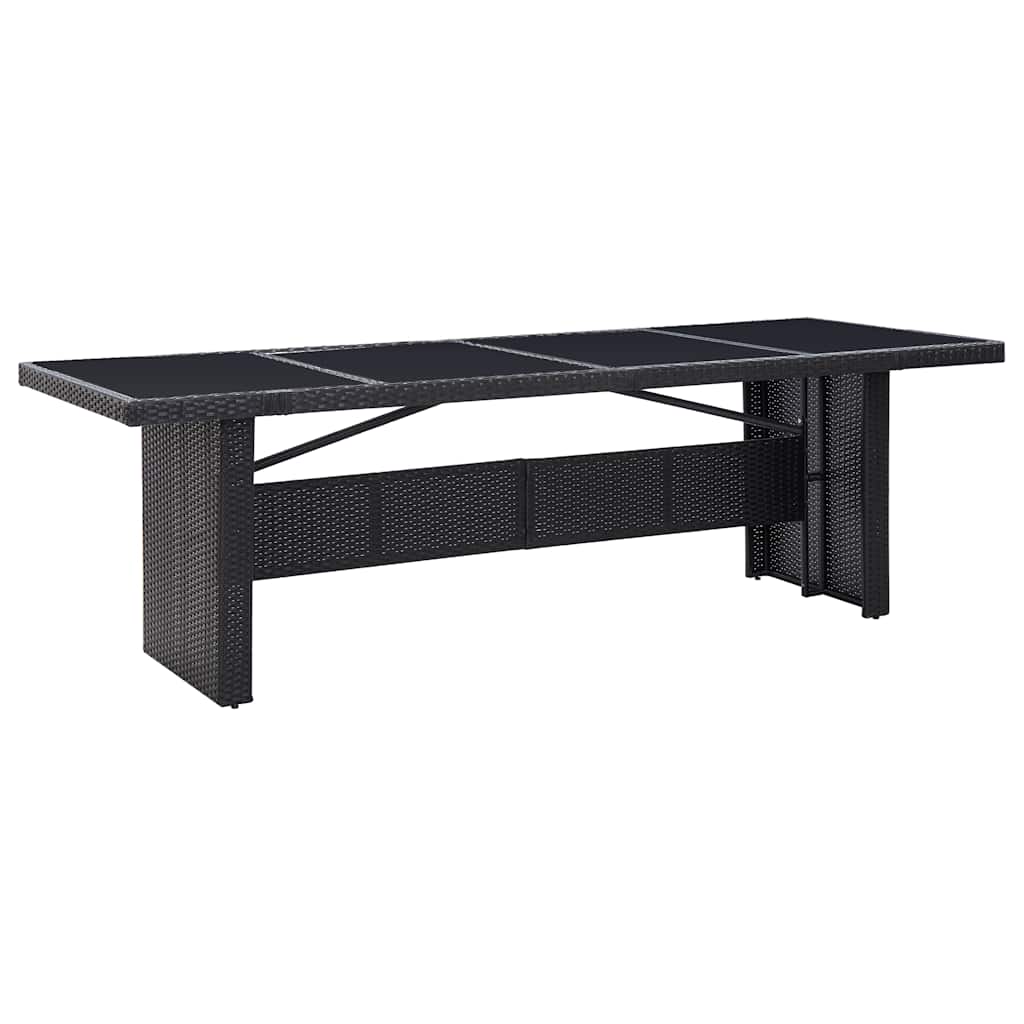 vidaXL Tuintafel 240x90x74 cm poly rattan en massief acaciahout