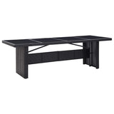 vidaXL Tuintafel 240x90x74 cm poly rattan en massief acaciahout