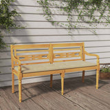 vidaXL Bank Batavia met antracietkleurig kussen 120 cm teakhout