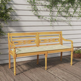 vidaXL Bank Batavia met antracietkleurig kussen 120 cm teakhout