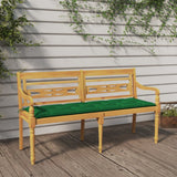 vidaXL Bank Batavia met antracietkleurig kussen 120 cm teakhout