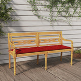 vidaXL Bank Batavia met antracietkleurig kussen 120 cm teakhout