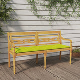 vidaXL Bank Batavia met antracietkleurig kussen 120 cm teakhout