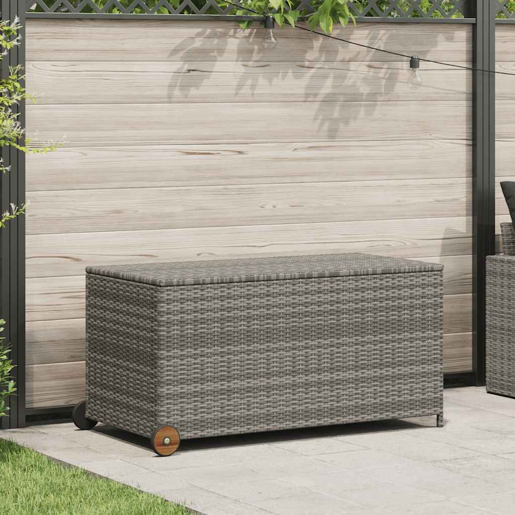 vidaXL Tuinbox 120x65x61 cm poly rattan zwart