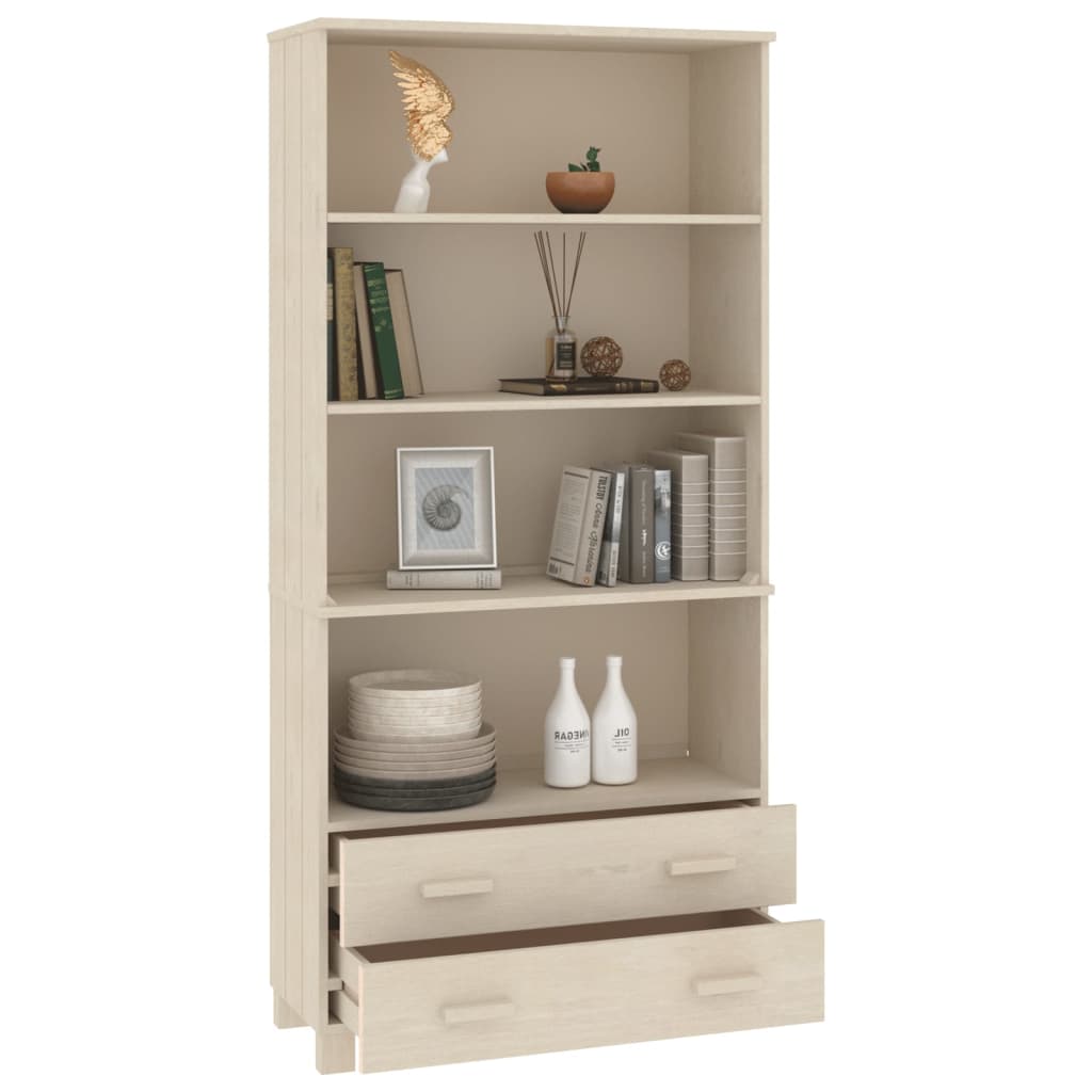 vidaXL Tall cabinet HAMAR solid pine honey brown