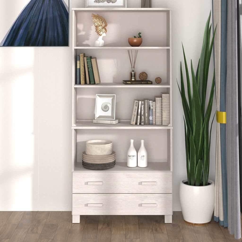 vidaXL Tall cabinet HAMAR solid pine honey brown