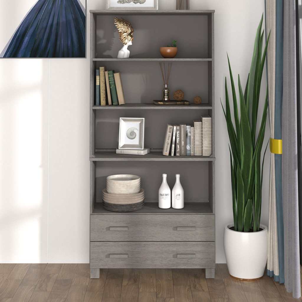 vidaXL Tall cabinet HAMAR solid pine honey brown