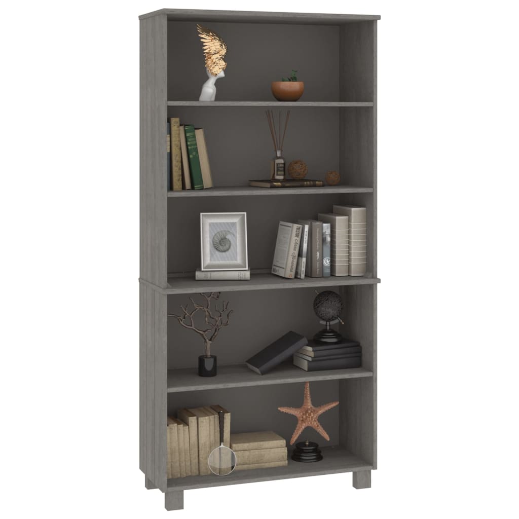 vidaXL Tall cabinet HAMAR solid pine honey brown