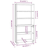 vidaXL Tall cabinet HAMAR solid pine honey brown