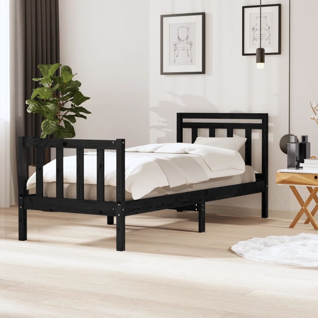 vidaXL Bedframe massief hout 75x190 cm