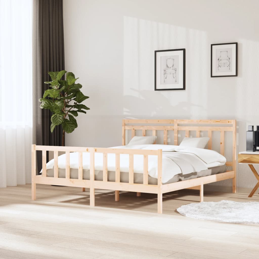 vidaXL Bedframe massief hout 75x190 cm