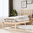 vidaXL Cadre de lit massif vert grenenhout 75x190 cm