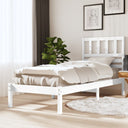 vidaXL Cadre de lit massif vert grenenhout 75x190 cm