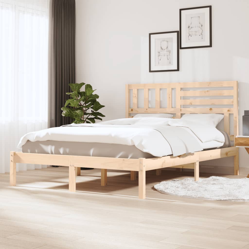 vidaXL Bedframe massief grenenhout 75x190 cm