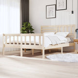 vidaXL Bedframe massief hout zwart 75x190 cm