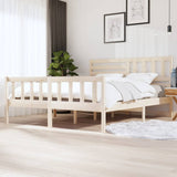 vidaXL Bedframe massief hout zwart 75x190 cm
