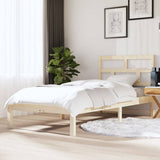 vidaXL Bed Frame Solid Wood 75x190 cm