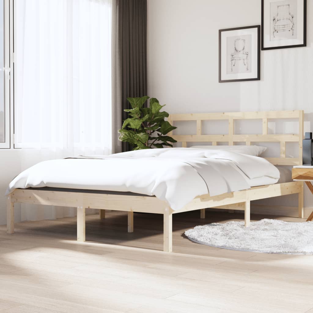 vidaXL Bed Frame Solid Wood 75x190 cm