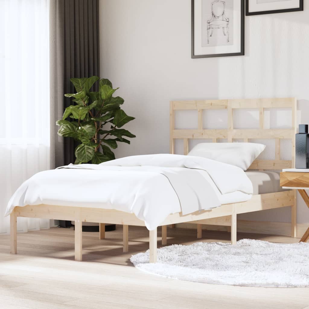vidaXL Bed Frame Solid Wood 75x190 cm