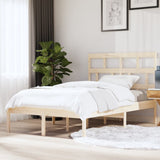 vidaXL Bed Frame Solid Wood 75x190 cm
