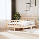 vidaXL Bedframe massief grenenhout zwart 75x190 cm