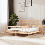 vidaXL Bed Frame Solid Pine Wood Black 75x190 cm