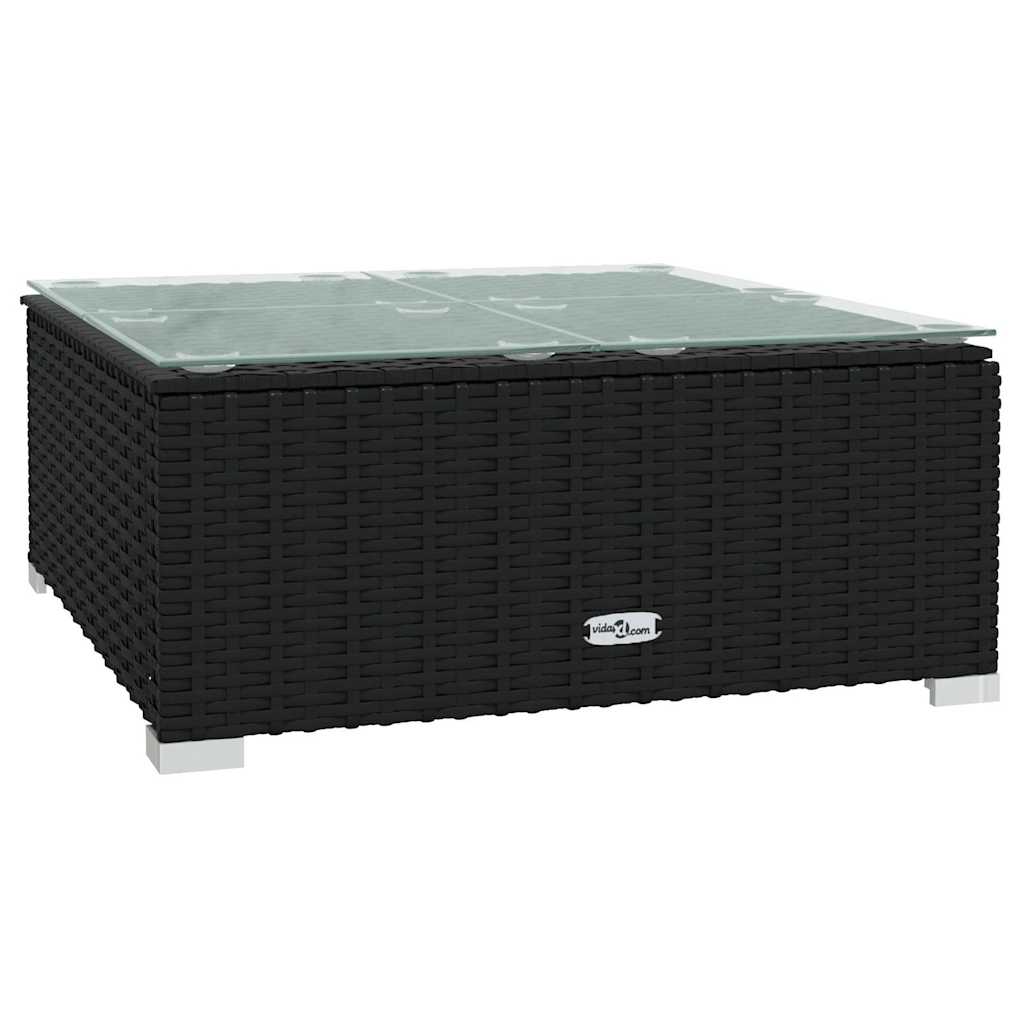 vidaXL 5-delige Loungeset met kussens poly rattan bruin
