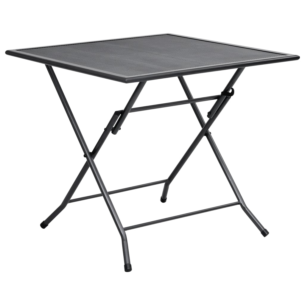 vidaXL Klaptafel gaas 80x80x72 cm staal antraciet