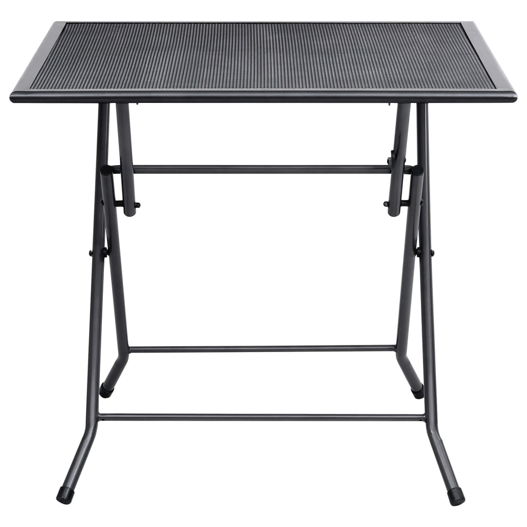 vidaXL Klaptafel gaas 80x80x72 cm staal antraciet