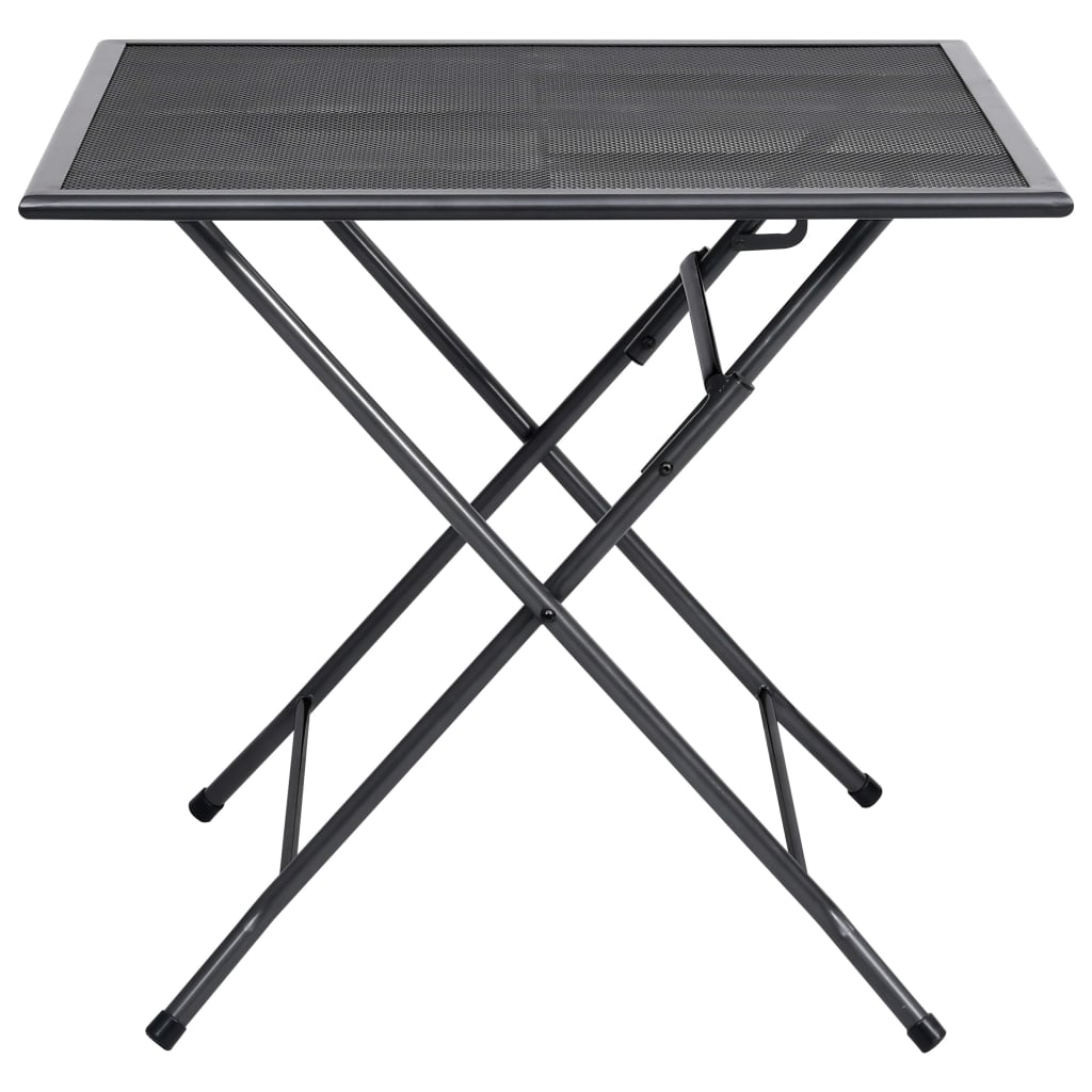 vidaXL Klaptafel gaas 80x80x72 cm staal antraciet