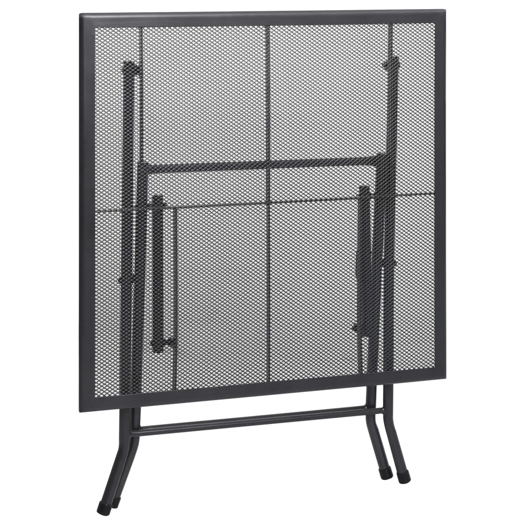 vidaXL Klaptafel gaas 80x80x72 cm staal antraciet