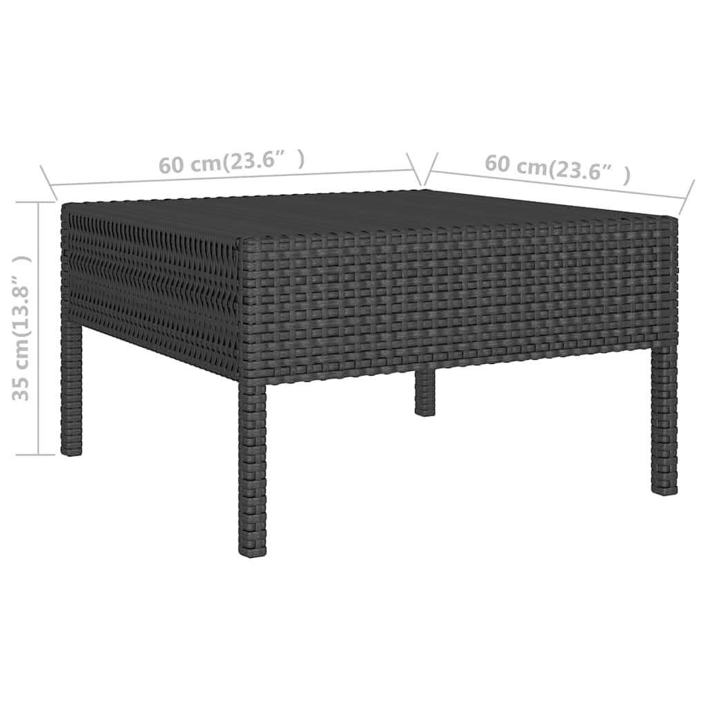 vidaXL 2-delige Loungeset met kussens poly rattan bruin