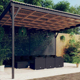vidaXL 9-delige Loungeset met kussens poly rattan zwart