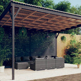 vidaXL 9-delige Loungeset met kussens poly rattan zwart