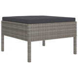 vidaXL 2-delige Loungeset met kussens poly rattan bruin