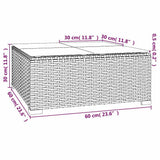vidaXL 4-delige Loungeset met kussens poly rattan zwart