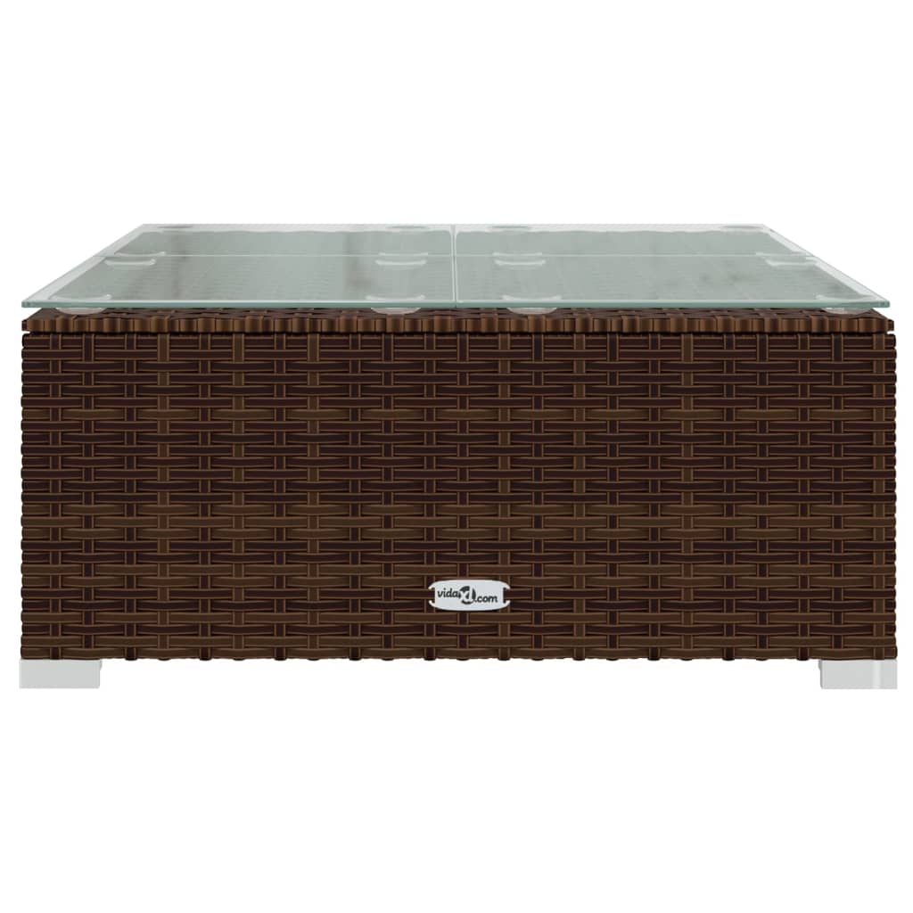 vidaXL 4-delige Loungeset met kussens poly rattan zwart