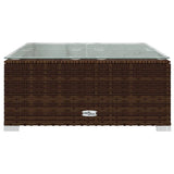 vidaXL 4-delige Loungeset met kussens poly rattan zwart
