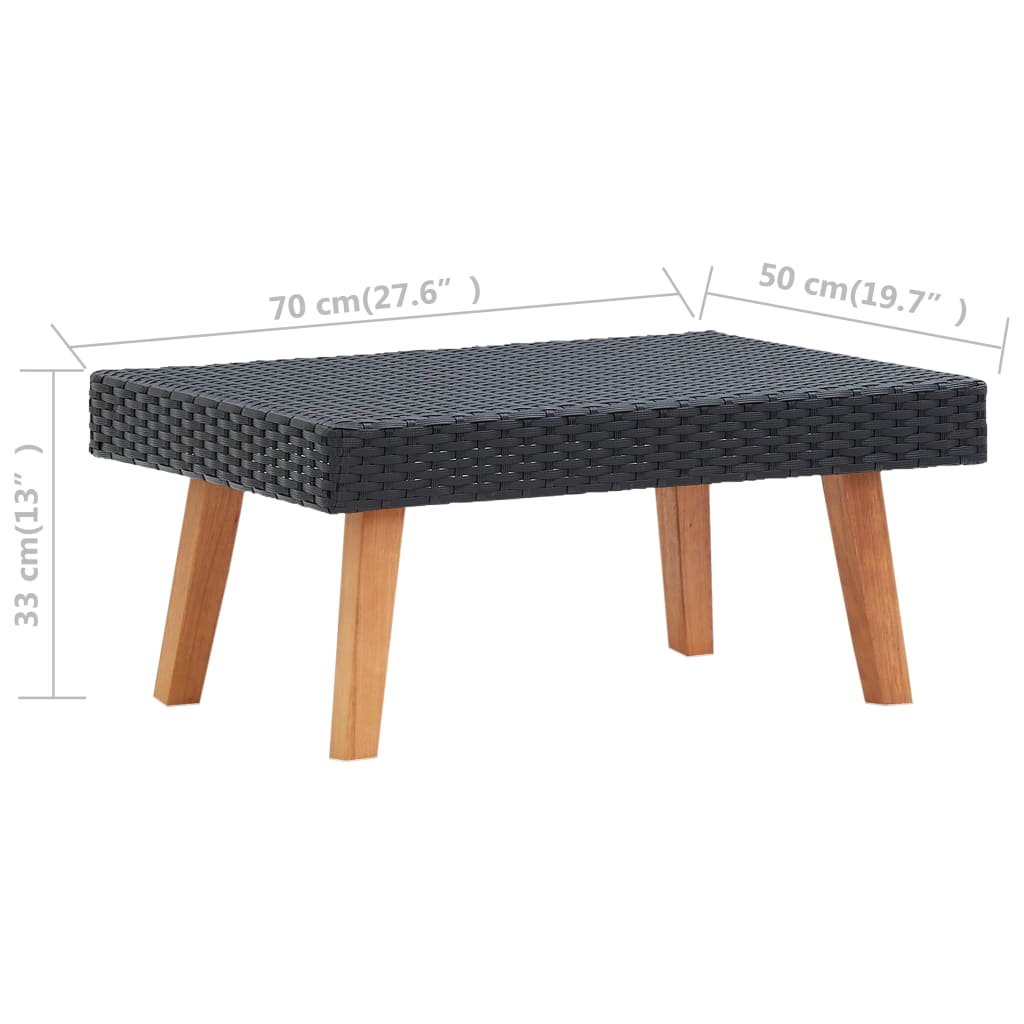 vidaXL Tuintafel poly rattan beige