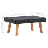 vidaXL Tuintafel poly rattan beige